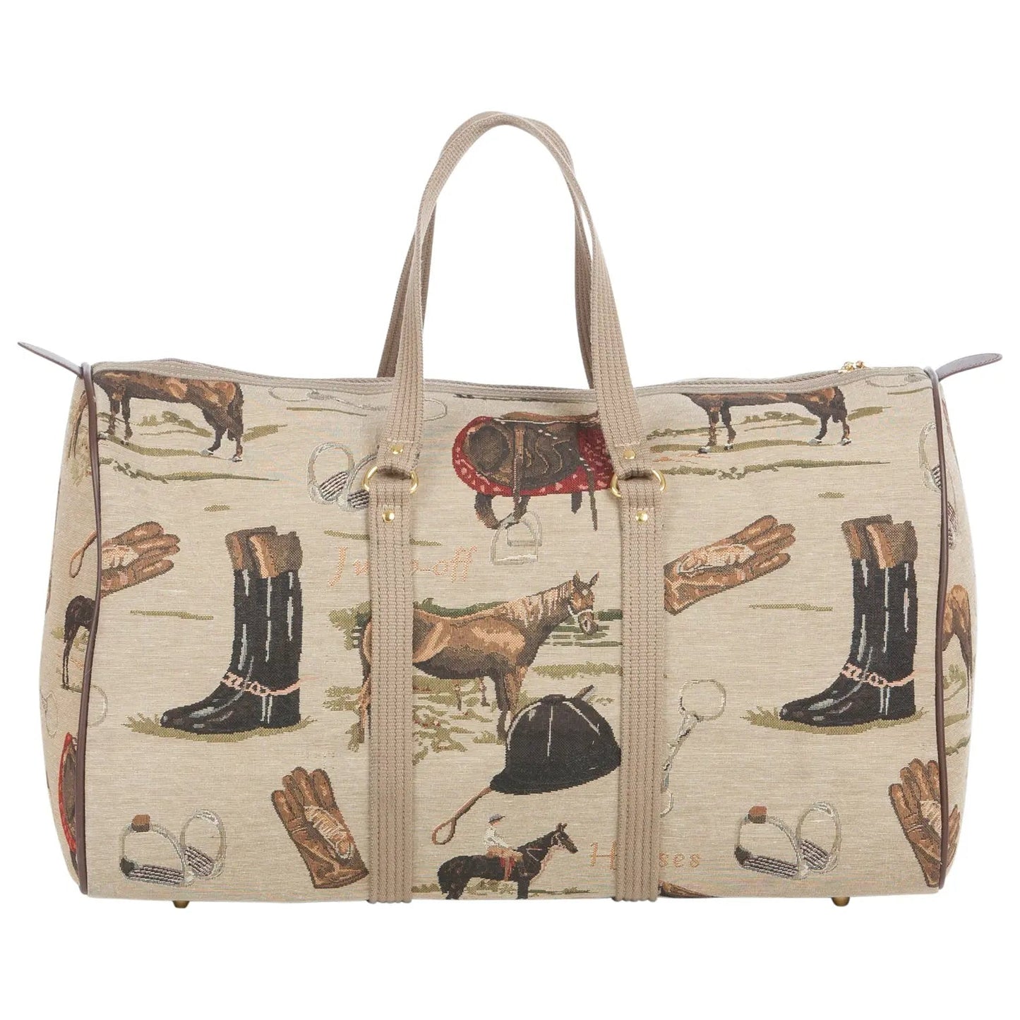 Huntley Equestrian Tapestry Duffle Bag-English Design