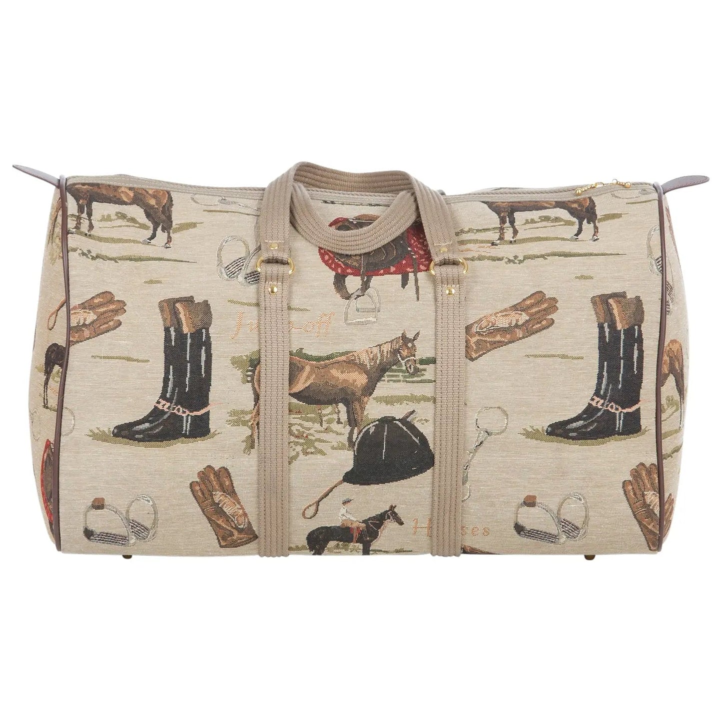 Huntley Equestrian Tapestry Duffle Bag-English Design