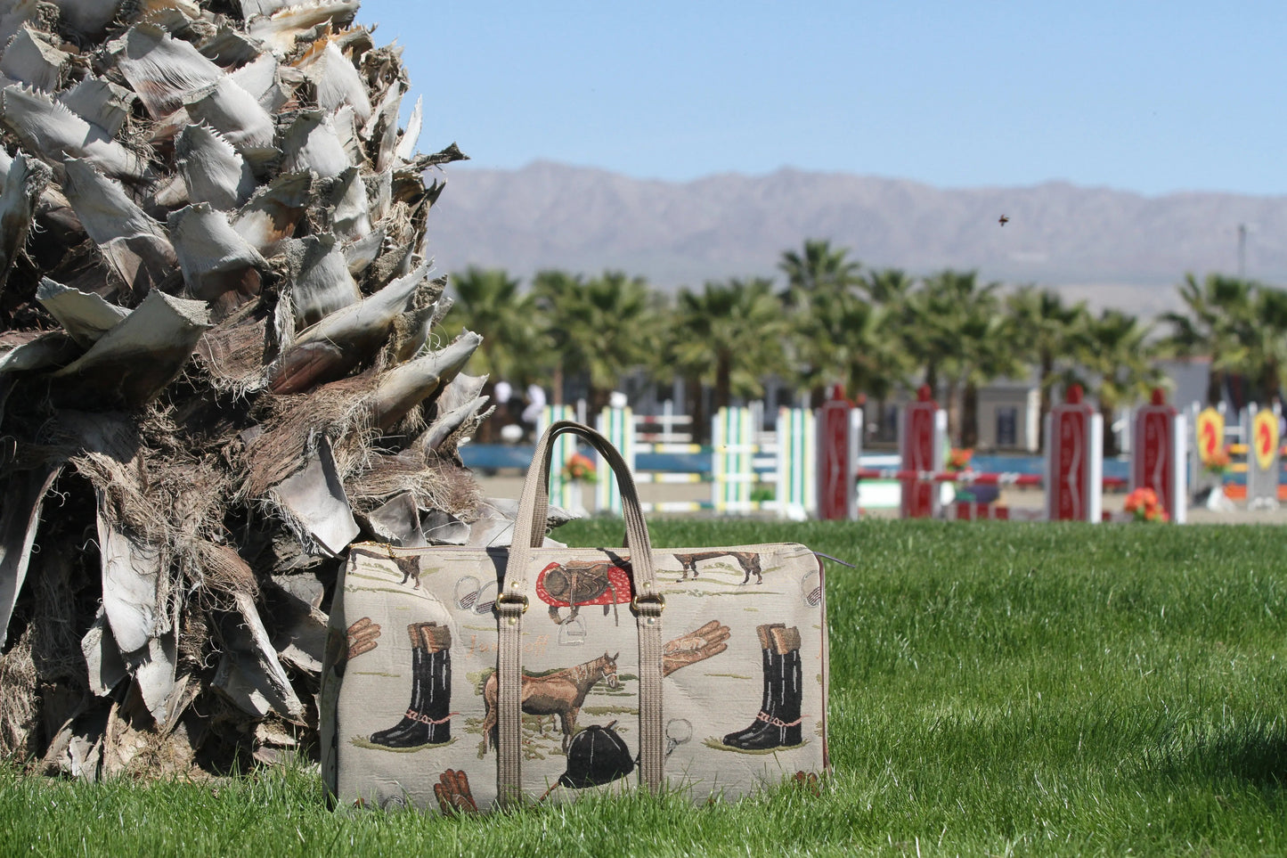 Huntley Equestrian Tapestry Duffle Bag-English Design
