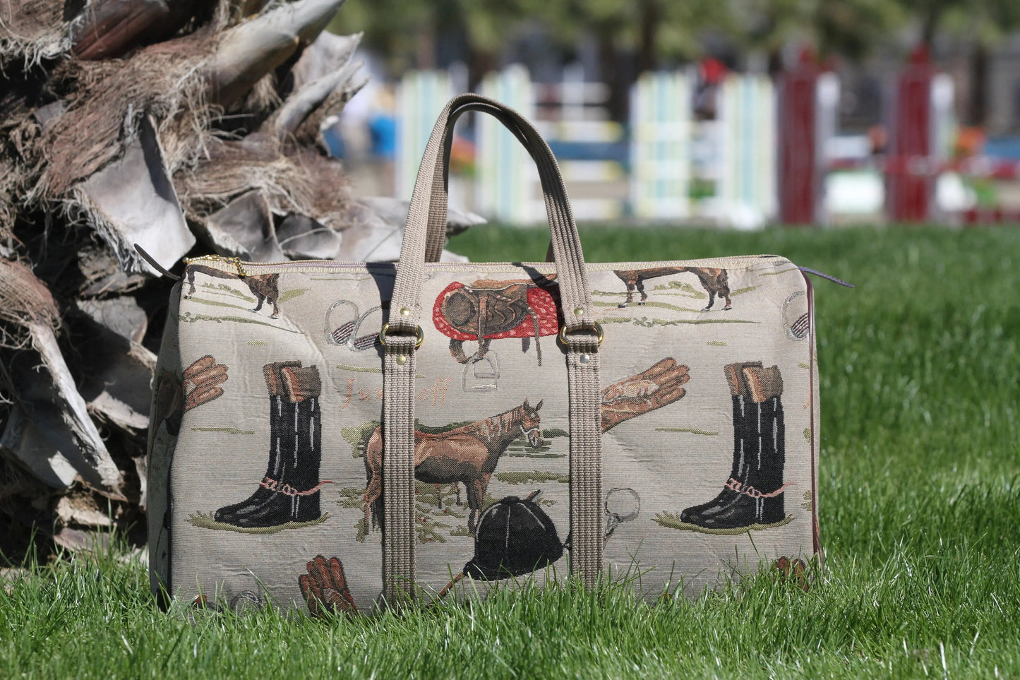 Huntley Equestrian Tapestry Duffle Bag-English Design