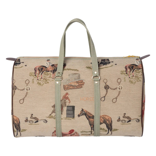 Huntley Equestrian Tapestry Duffle Bag-Western Design