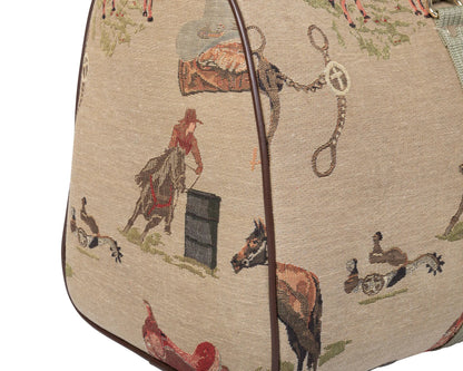 Huntley Equestrian Tapestry Duffle Bag-Western Design