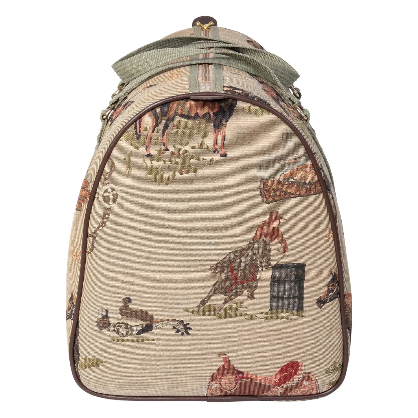 Huntley Equestrian Tapestry Duffle Bag-Western Design