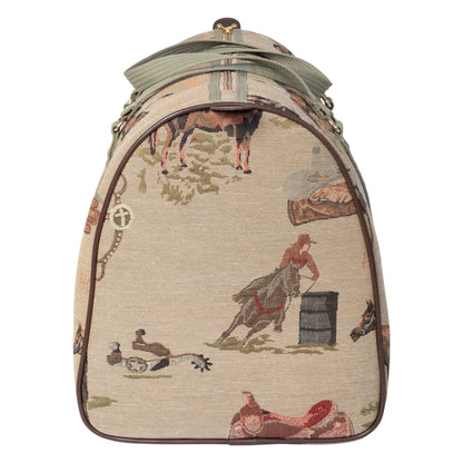 Huntley Equestrian Tapestry Duffle Bag-Western Design