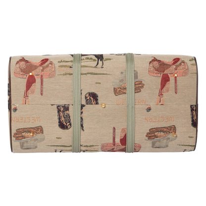 Huntley Equestrian Tapestry Duffle Bag-Western Design