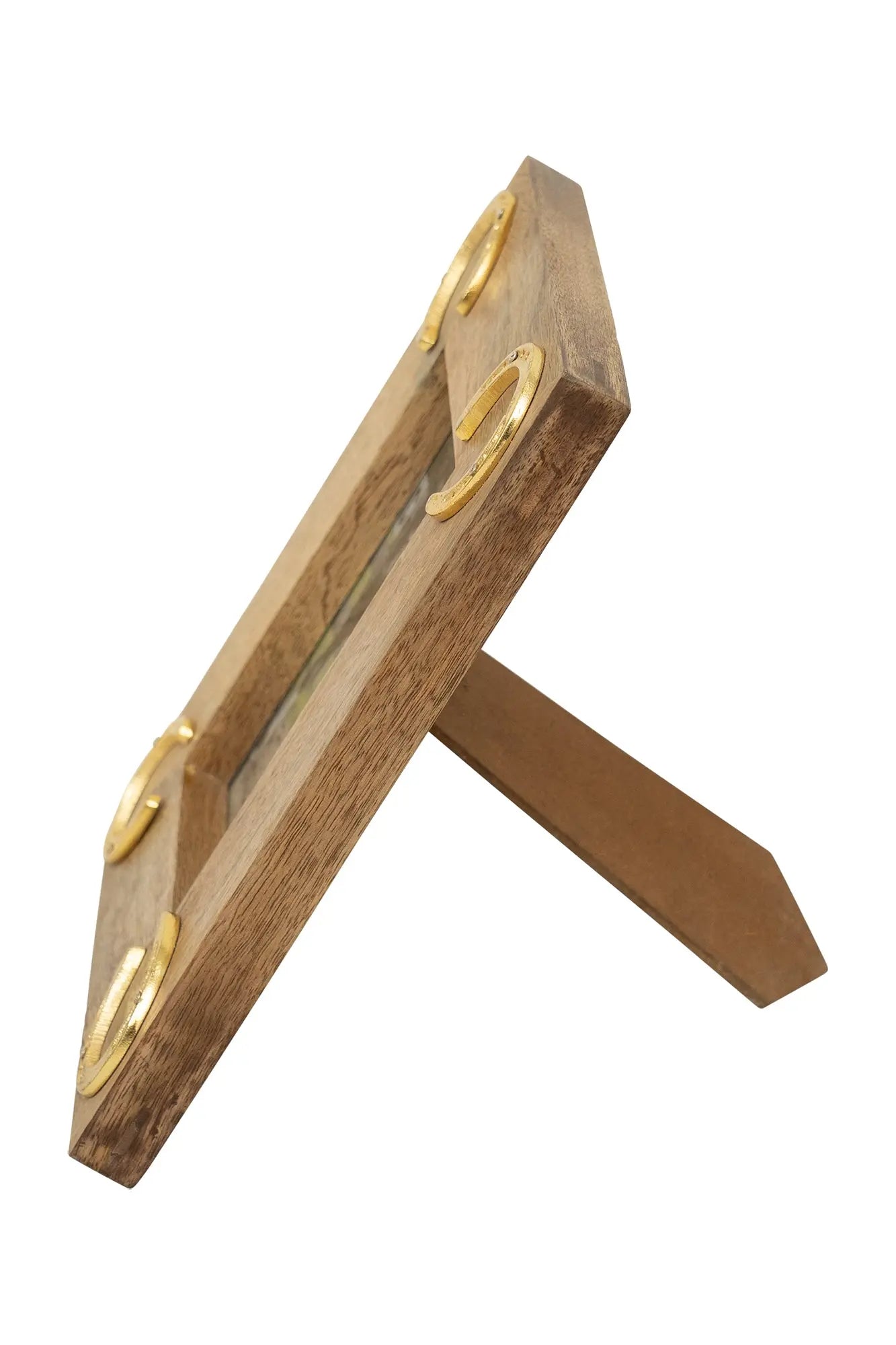 Huntley Equestrian Wooden Picture Frame with Gold Horse Shoes, 5 x 7