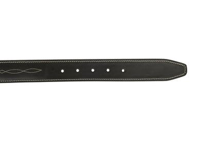 Huntley Fancy Stitched Ladies  1.5" Inch wide belt, Black
