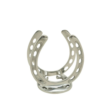 Huntley Horseshoe Napkin Holder, Aluminum Silver Finish