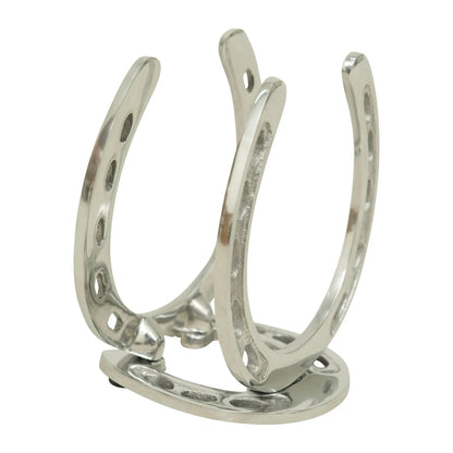 Huntley Horseshoe Napkin Holder, Aluminum Silver Finish