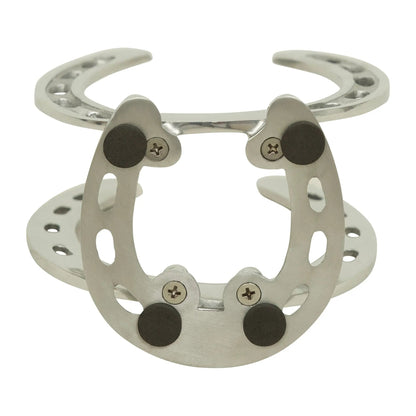 Huntley Horseshoe Napkin Holder, Aluminum Silver Finish