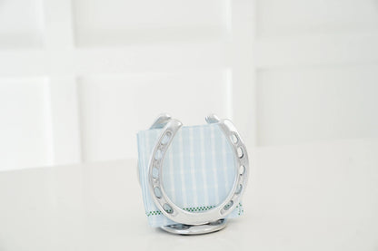 Huntley Horseshoe Napkin Holder, Aluminum Silver Finish