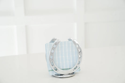 Huntley Horseshoe Napkin Holder, Aluminum Silver Finish