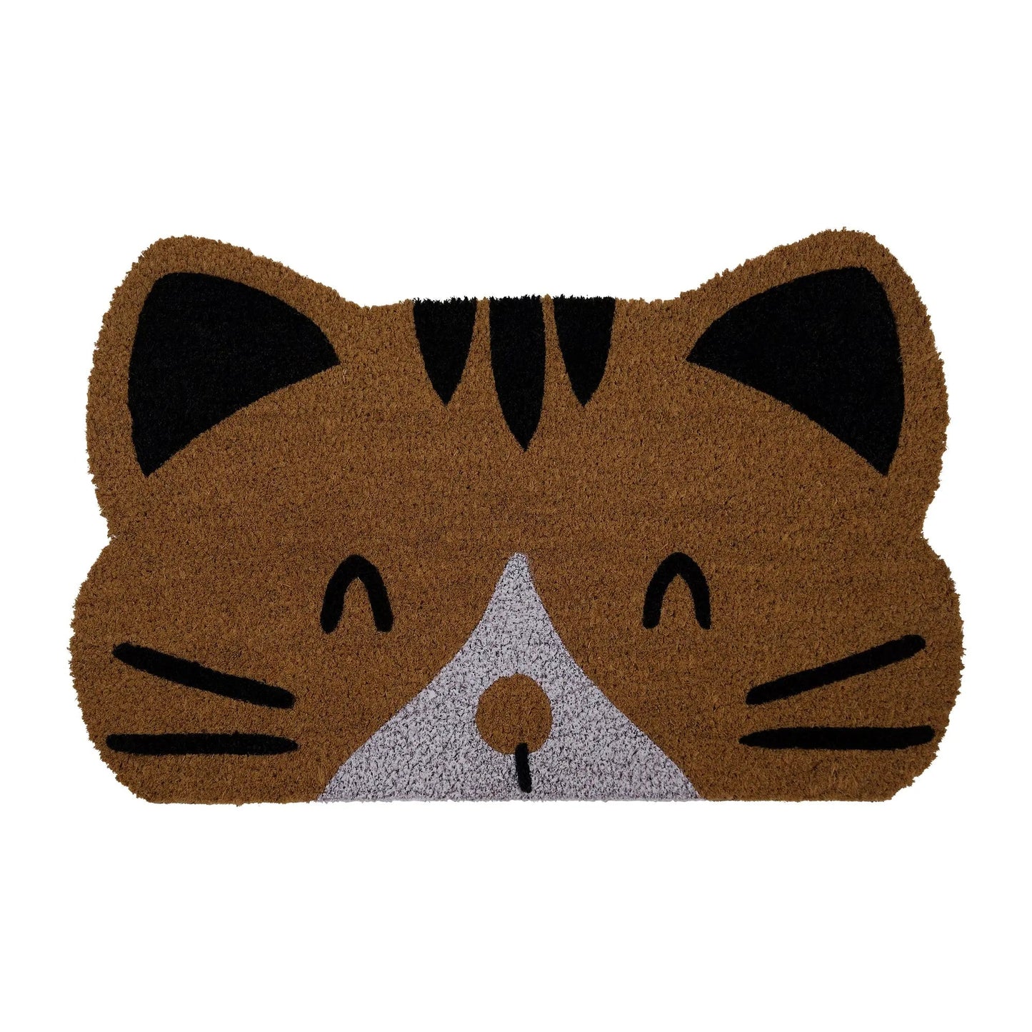 Huntley Pet Cat Print Natural Coir Door Mat with Anti Slipping