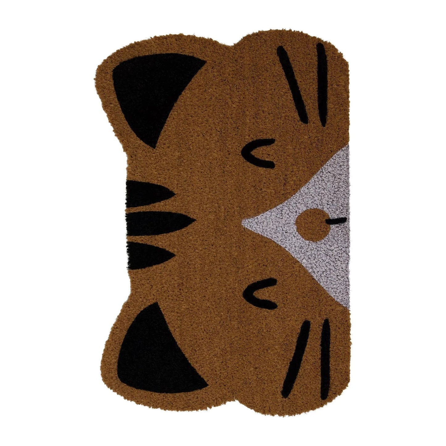 Huntley Pet Cat Print Natural Coir Door Mat with Anti Slipping