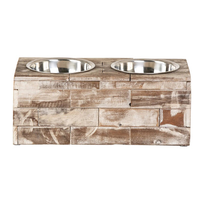Huntley Pet Elevated Dog and Cat Double Bowl Feeder