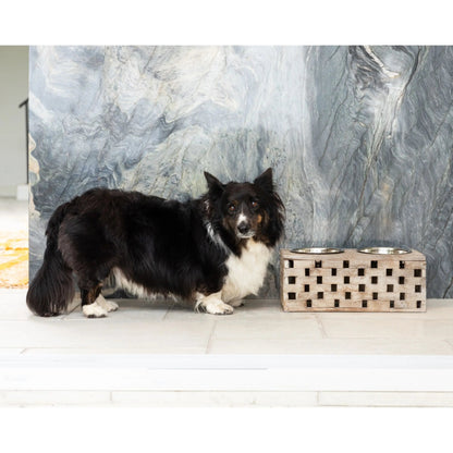 Huntley Pet Elevated Dog and Cat Double Bowl Feeder