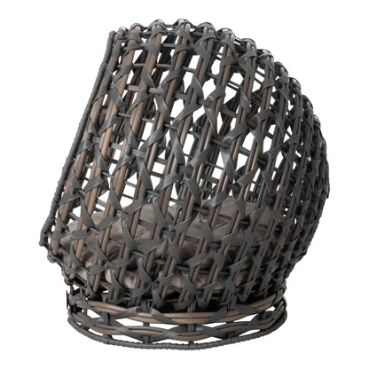 Huntley Pet Hemisphere Rattan Pet Bed, Elevated With Cushion