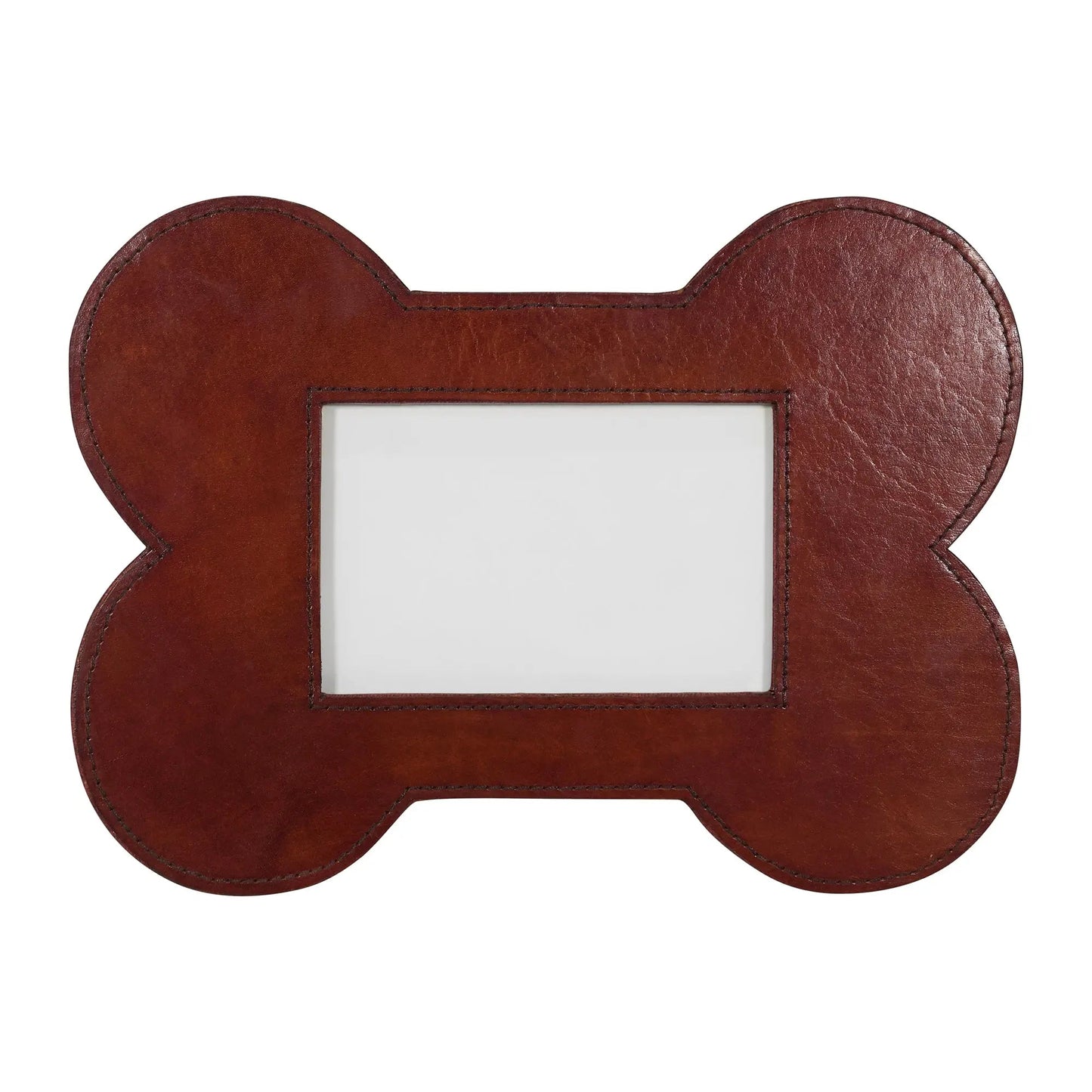 Huntley Pet Leather Bone Shaped Picture Frame, 4x6