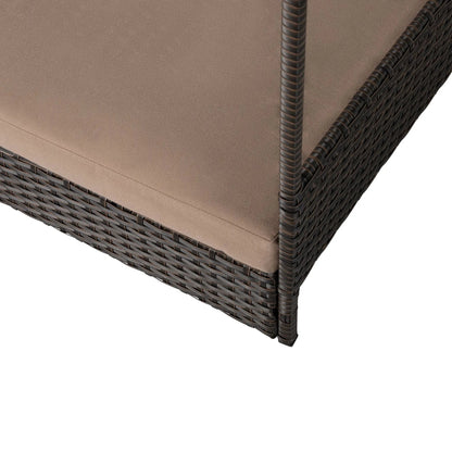 Huntley Pet Rattan Wicker Indoor Outdoor Cabana Raised Pet Bed