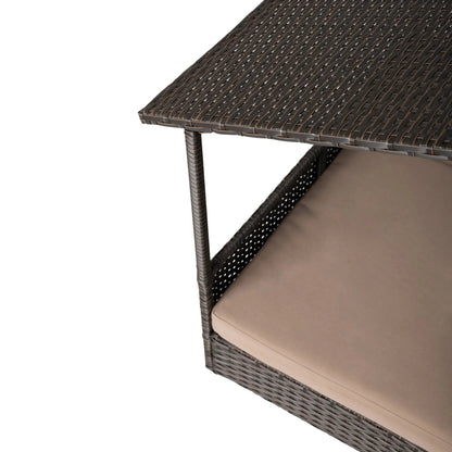 Huntley Pet Rattan Wicker Indoor Outdoor Cabana Raised Pet Bed