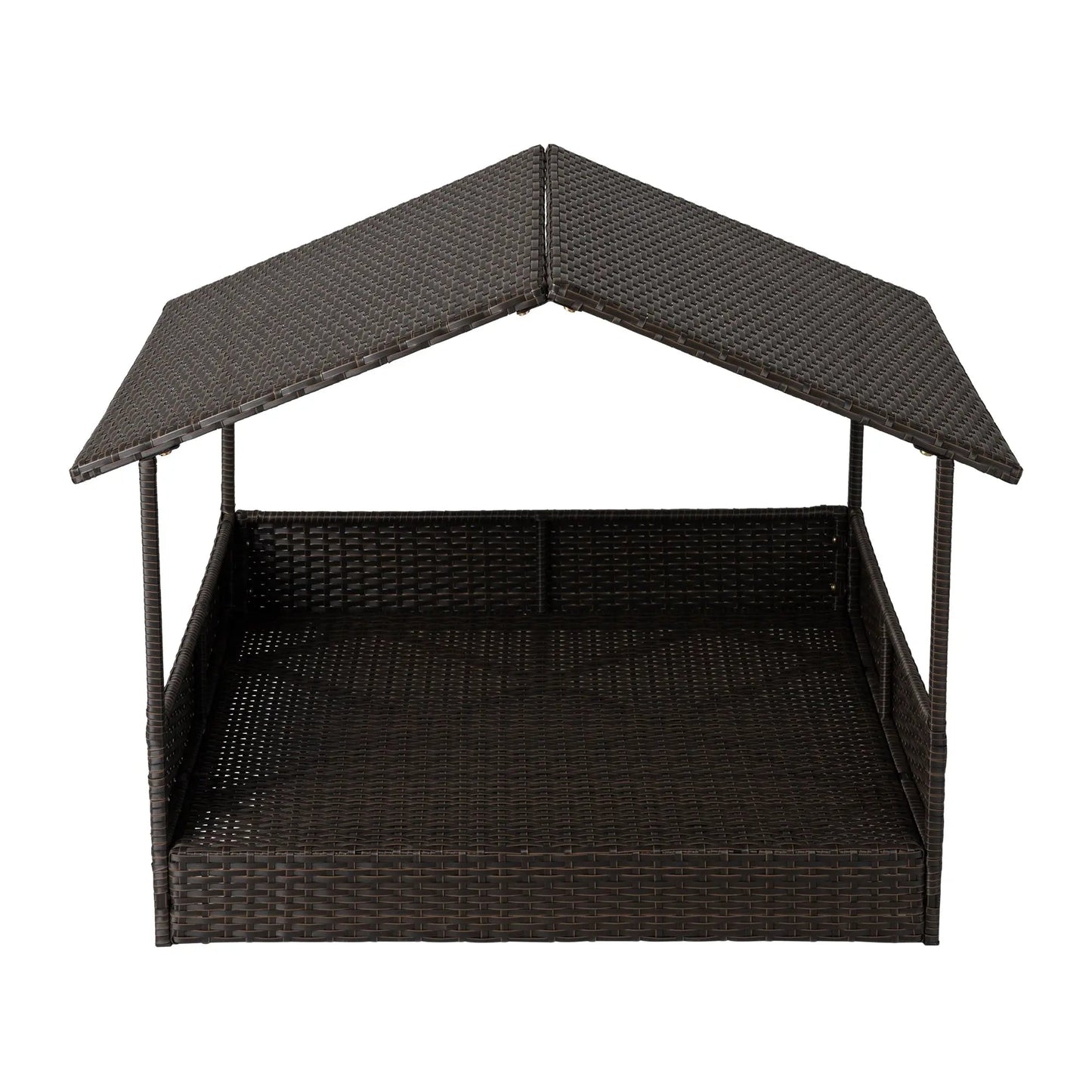 Huntley Pet Rattan Wicker Indoor Outdoor Cabana Raised Pet Bed