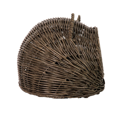 Huntley Pet Wicker Cat Shaped Play House Pet Bed with Cushion