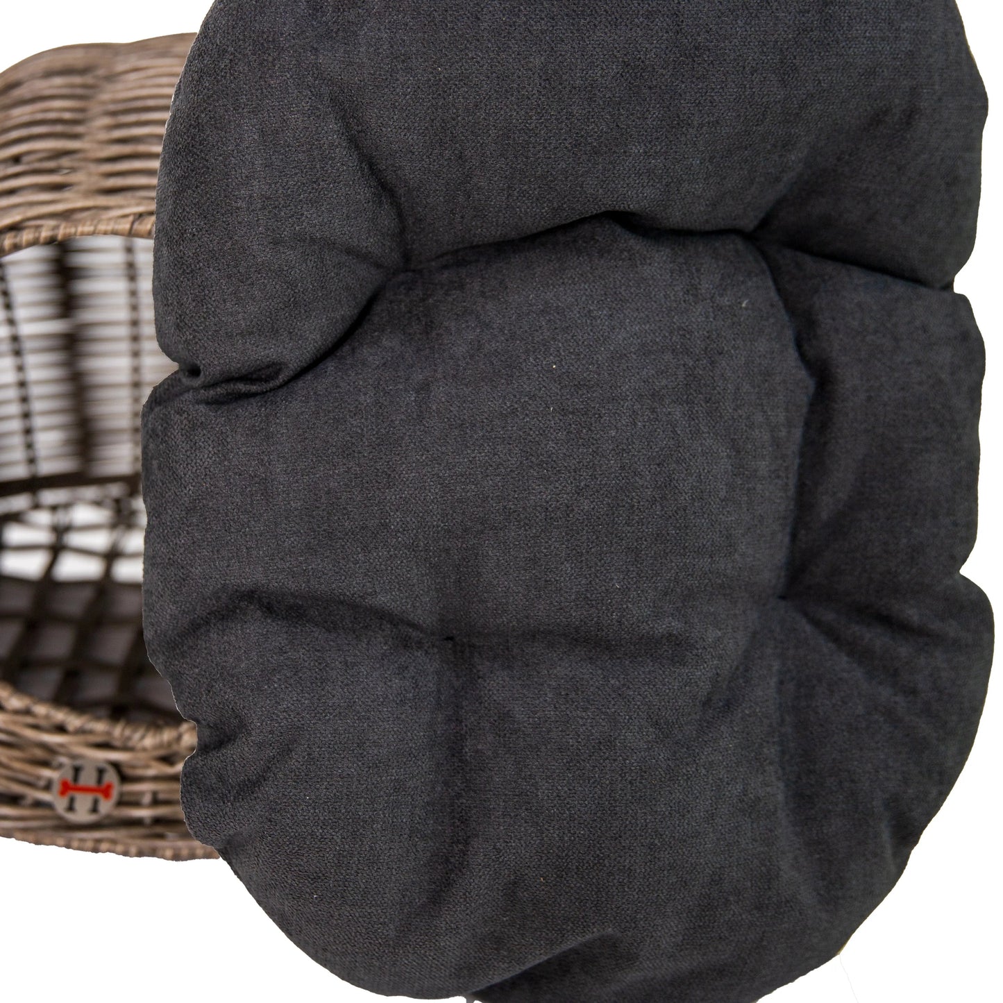 Huntley Pet Wicker Cat Shaped Play House Pet Bed with Cushion