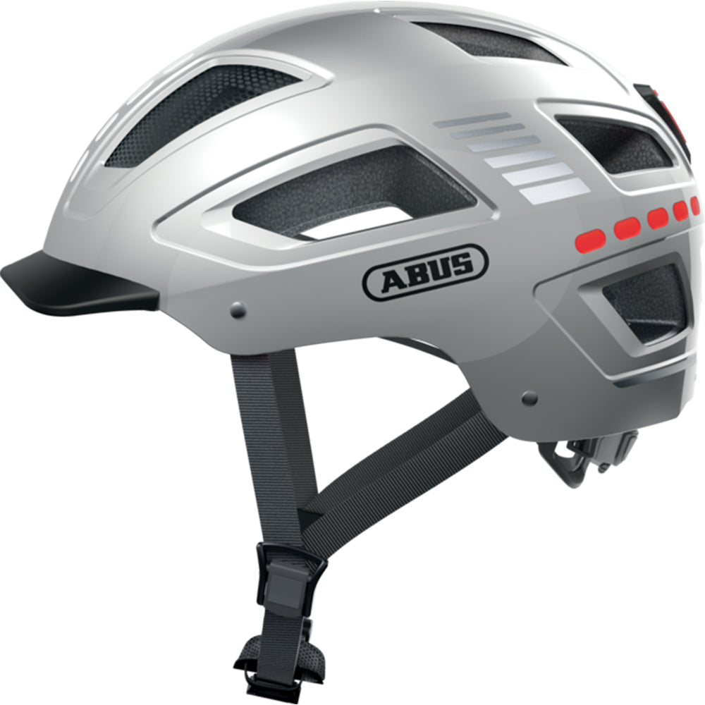 ABUS Hyban 2.0 LED Helmet (Signal Silver)