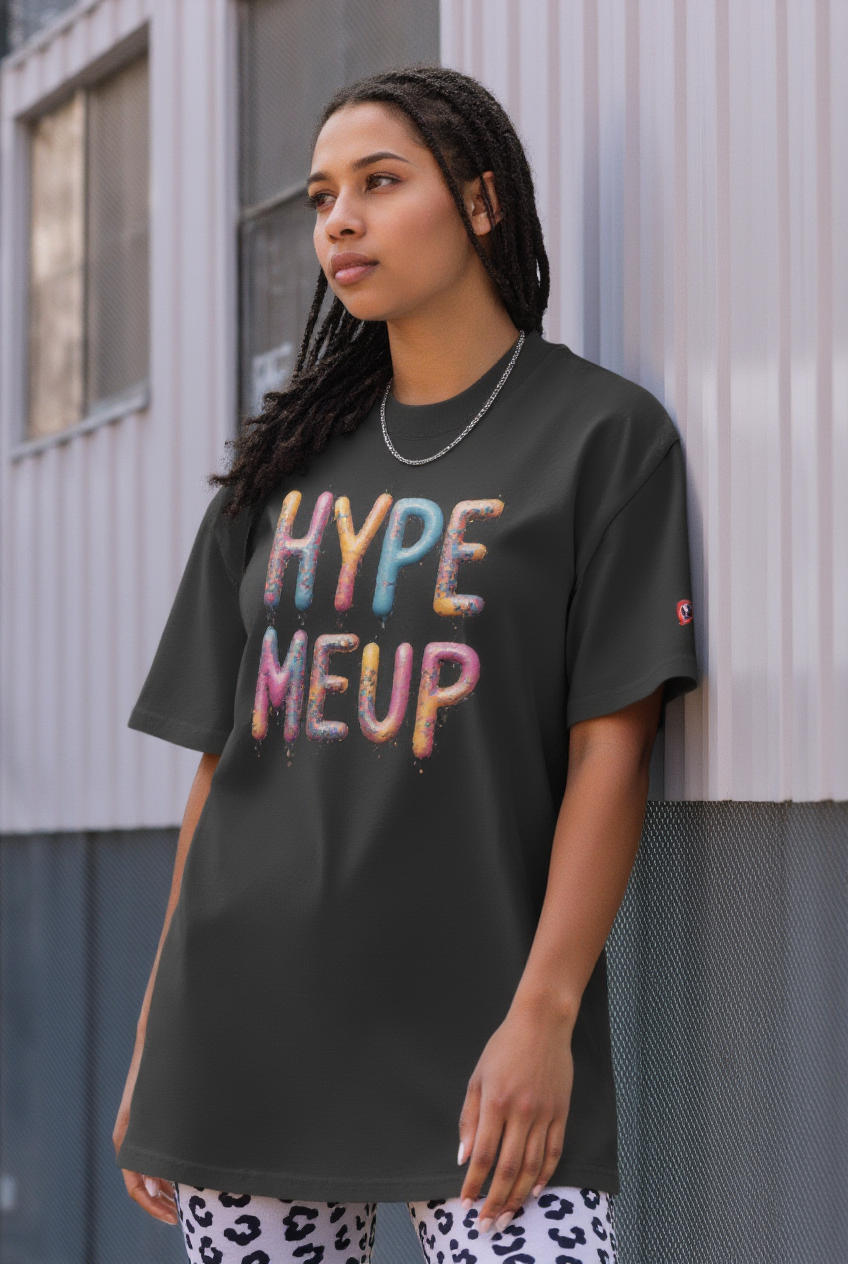 HYPE MEUP Affirmations Oversized Vintage Feel T-Shirt