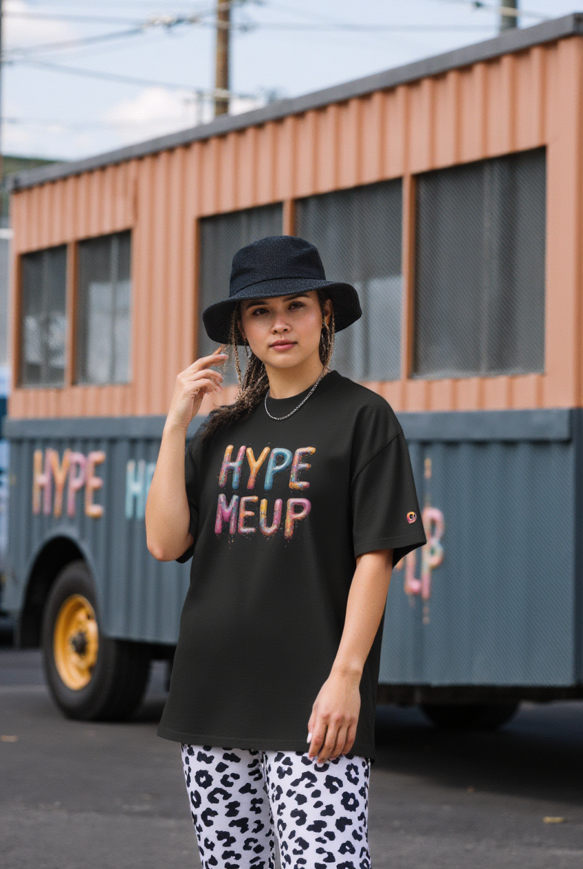 HYPE MEUP Affirmations Oversized Vintage Feel T-Shirt