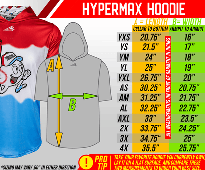 Baseball Dudes HyperMAX Short Sleeve Hoodie