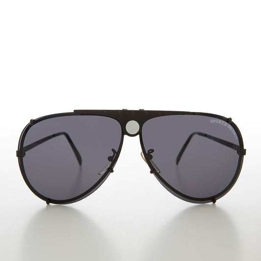 Aviator Sunglass with Interchangeable Clear Lens -  Iberian