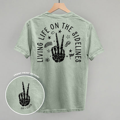 Living Life On The Sidelines Soccer (Back Print)
