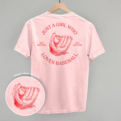 Just A Girl Who Loves Baseball (Back Print)