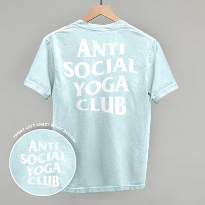 Anti Social Yoga Club (White) (Back Print)