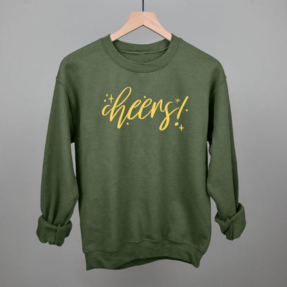 Cheers Gold Script + Sparkles