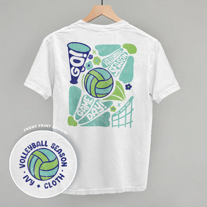 Volleyball Season Doodles (Back Print)