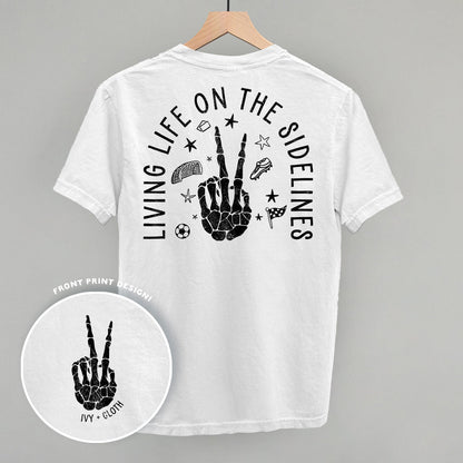 Living Life On The Sidelines Soccer (Back Print)