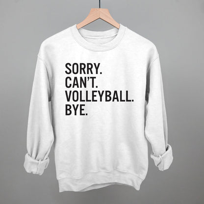 Sorry Can't Volleyball Bye