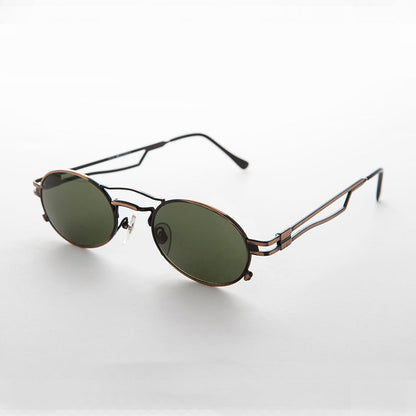 Sporty Oval Steampunk Optical Quality Vintage Sunglass - Iggy