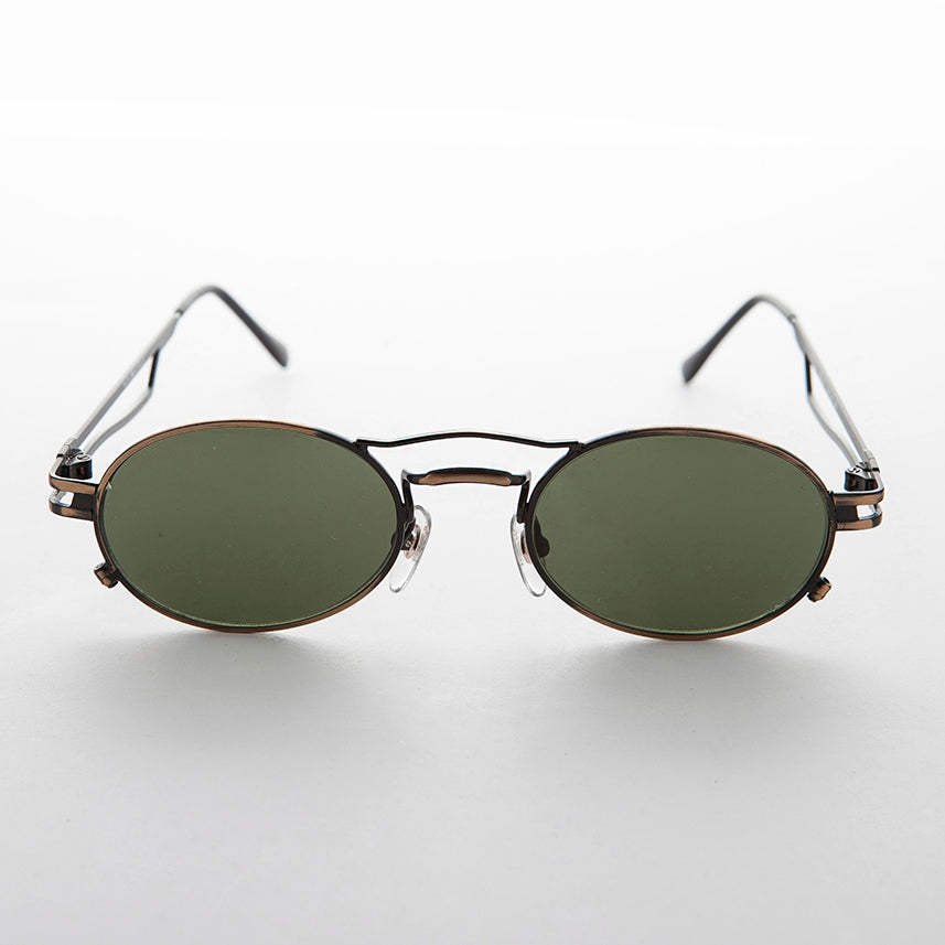 Sporty Oval Steampunk Optical Quality Vintage Sunglass - Iggy