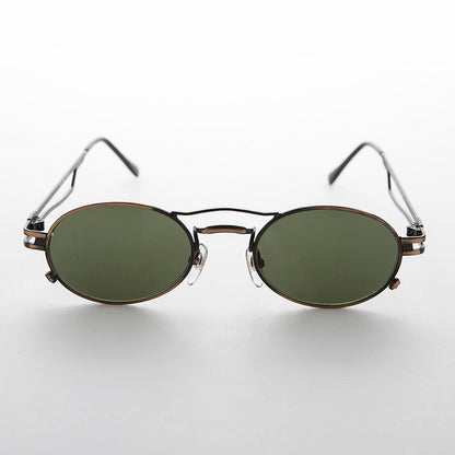 Sporty Oval Steampunk Optical Quality Vintage Sunglass - Iggy