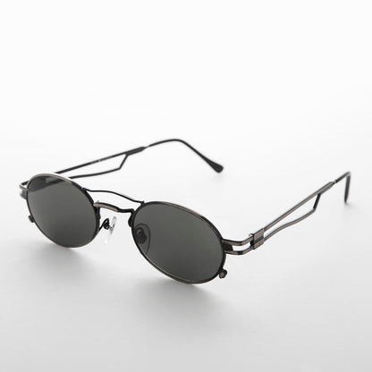 Sporty Oval Steampunk Optical Quality Vintage Sunglass - Iggy