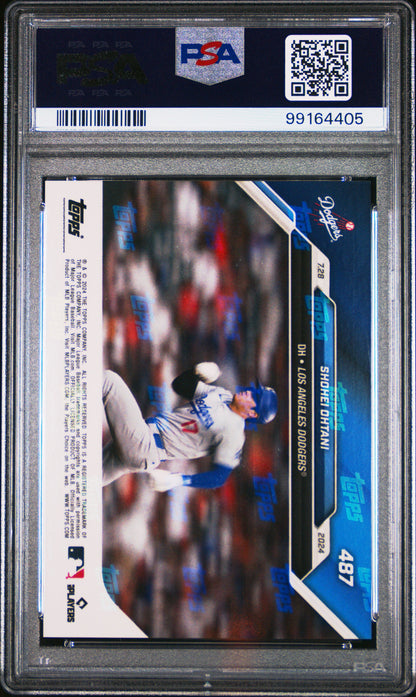 Graded 2024 Topps Now Shohei Ohtani #487 Baseball Card PSA 10 Gem Mint