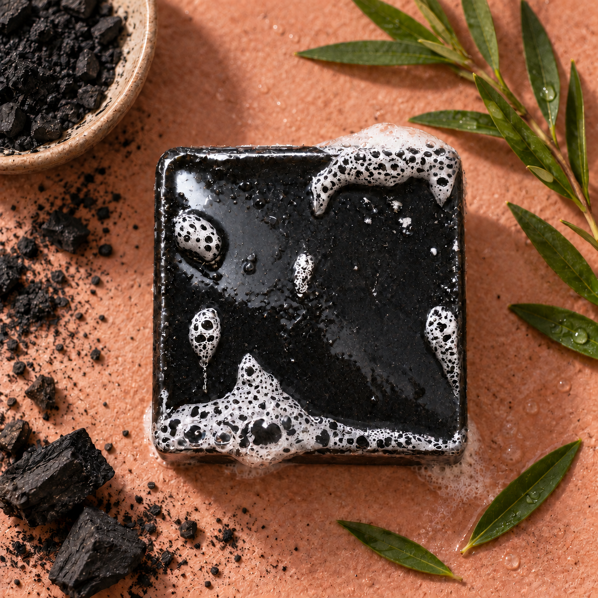 Activated Charcoal and Tea Tree Black Soap Bar