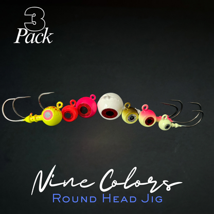 Magictail Round Head Big Eye Jigs 3pks