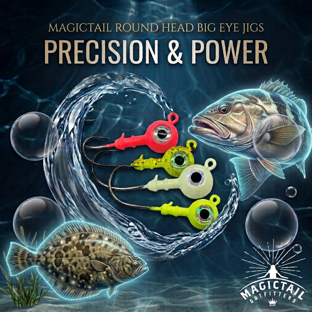 Magictail Round Head Big Eye Jigs 3pks