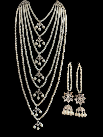SAT89 Satlada with earrings in silver plating ( SHIPS IN 3 WEEKS  )