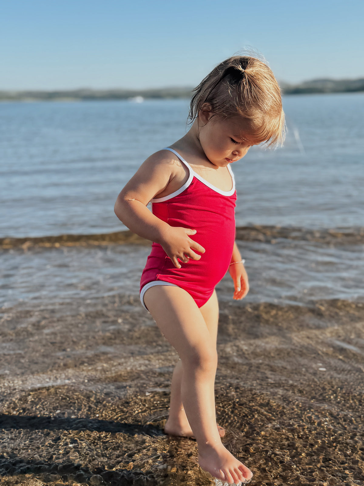 Millie One Piece Kids Swimsuit - Pitaya