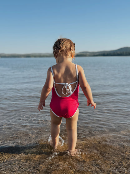 Millie One Piece Kids Swimsuit - Pitaya